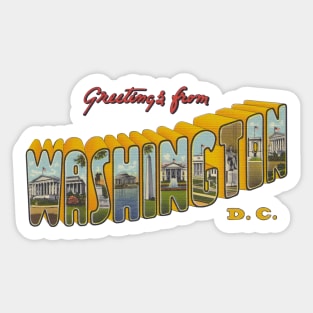 Greetings from Washington DC Sticker